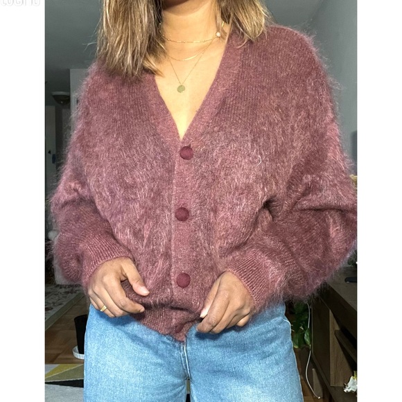 Italian made mohair mix button down sweater - Picture 2 of 12